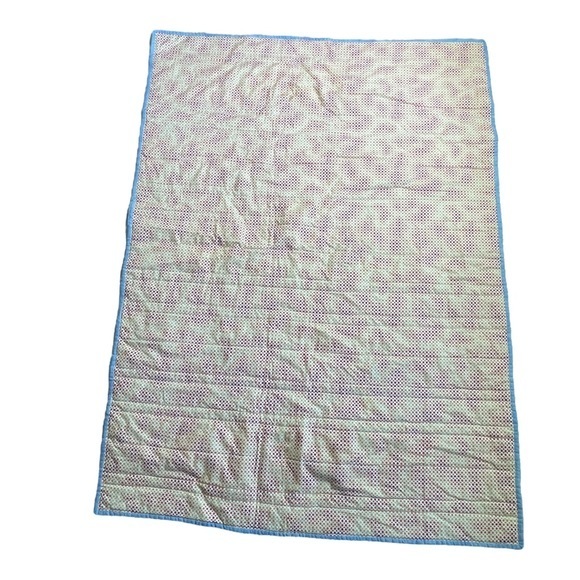 Handmade Cat Kitten Motif Quilt Blue Colors Cat Design Quilting 52"x38" - Picture 8 of 10